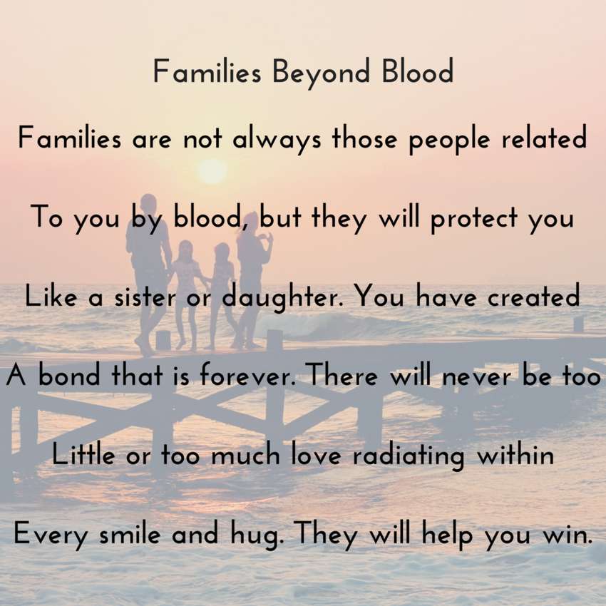 Visual Poem Families Beyond Blood - Visual Poem