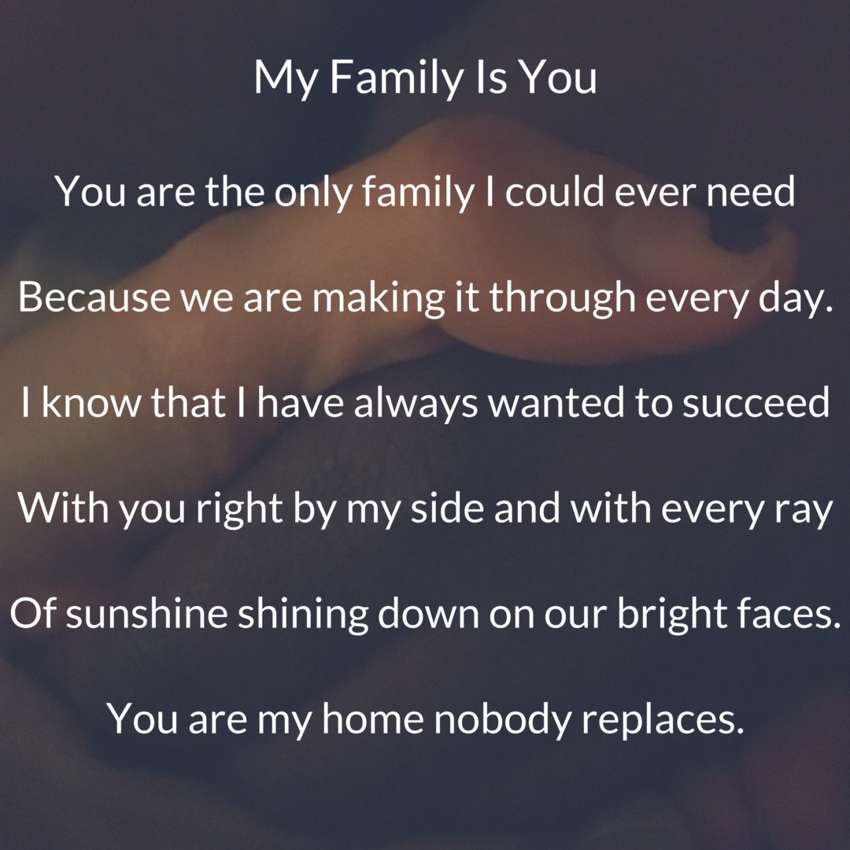 Visual Poem My Family Is You - Visual Poem