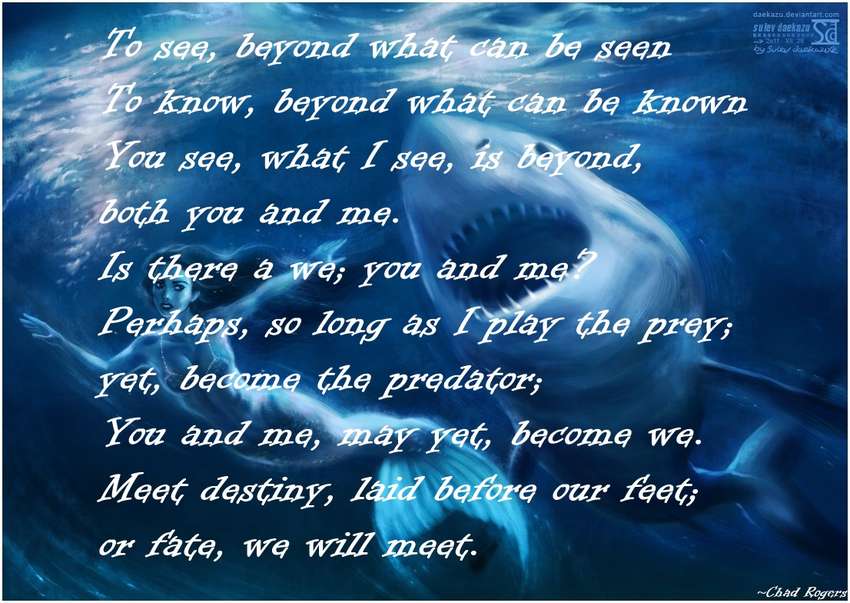 Visual Poem The Siren and the Shark