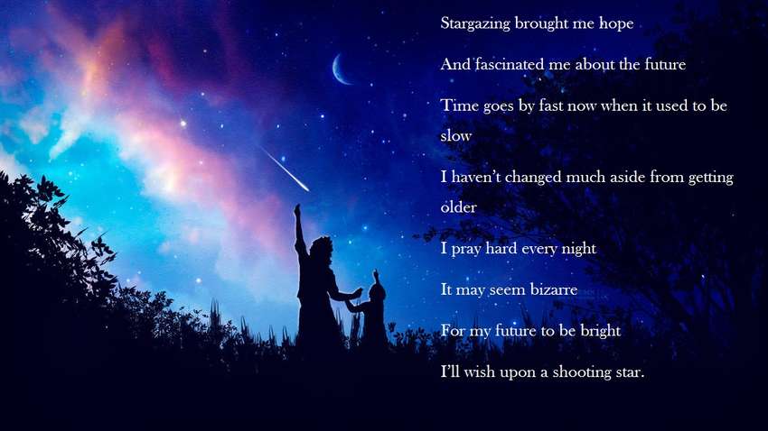Visual Poem Wish Upon a Shooting Star