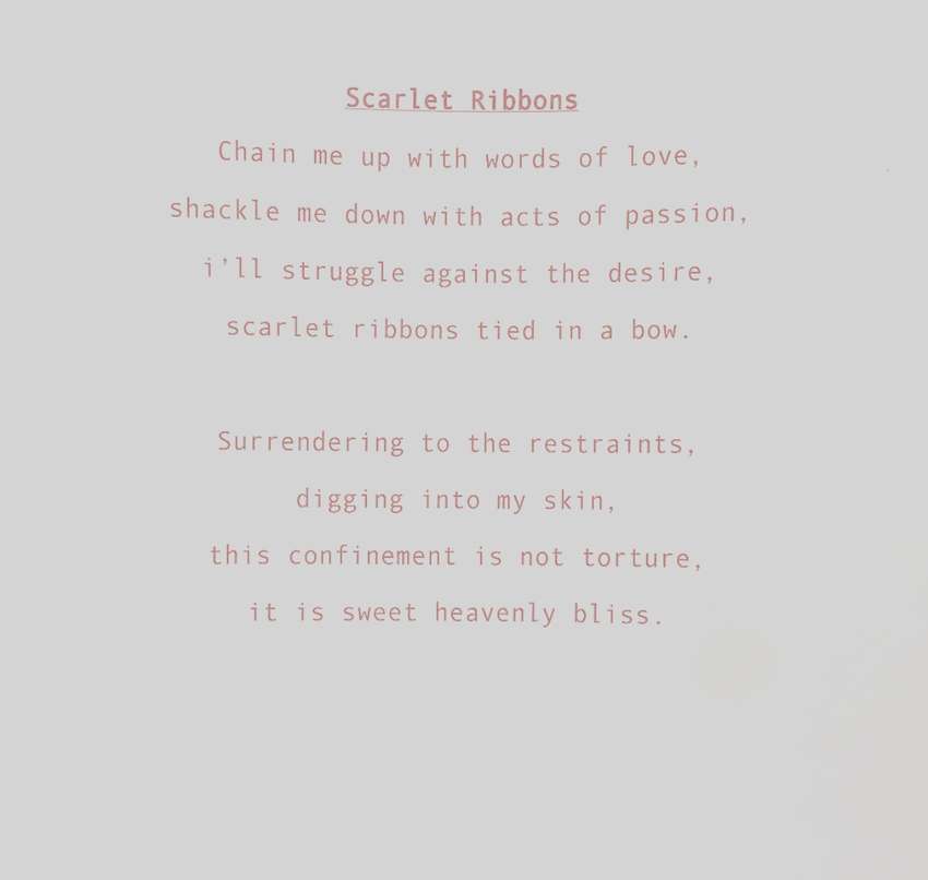 Visual Poem Scarlet Ribbons 