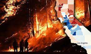 Image for the poem California Fires Fueled By Das Don Trumpeting Hot Air 