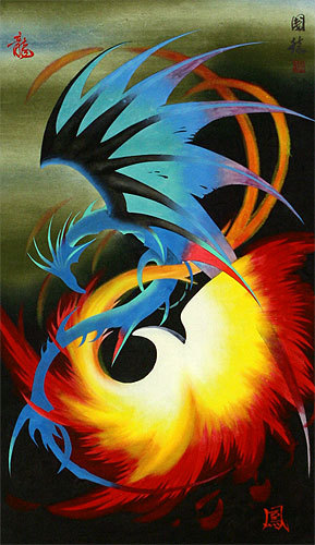 Image for the poem Dragon and Phoenix