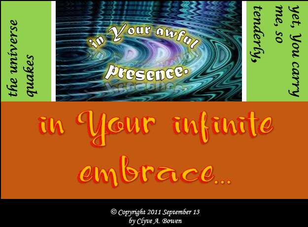 Visual Poem in Your infinite embrace