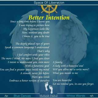 Image for the poem Better Intention