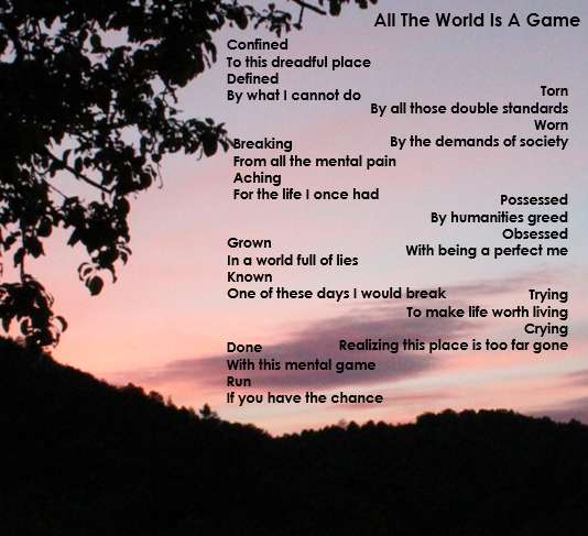 Visual Poem All The World Is A Game