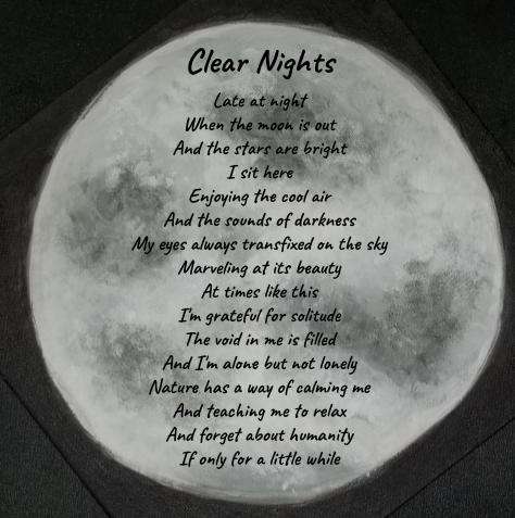 Visual Poem Clear Nights