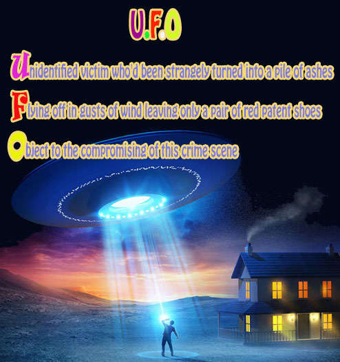 Visual Poem UFO (an acrostic poem)