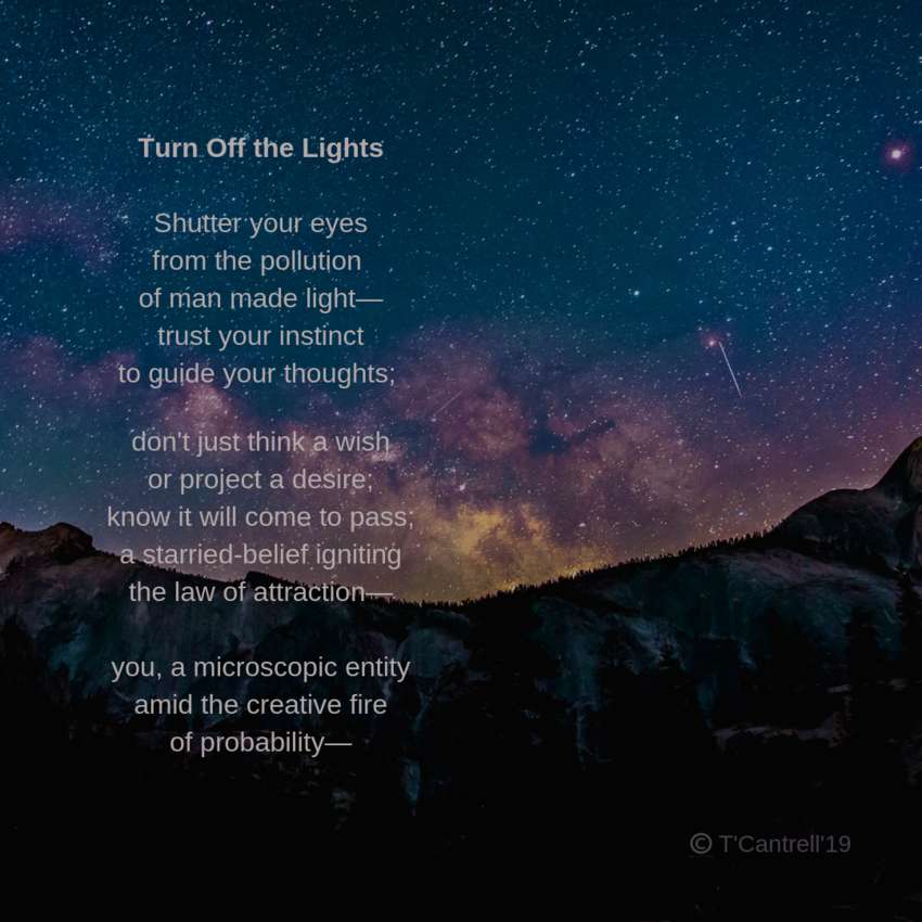 Visual Poem Turn Off the Lights 