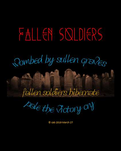 Visual Poem fallen soldiers