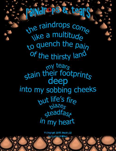 Visual Poem raindrops & tears