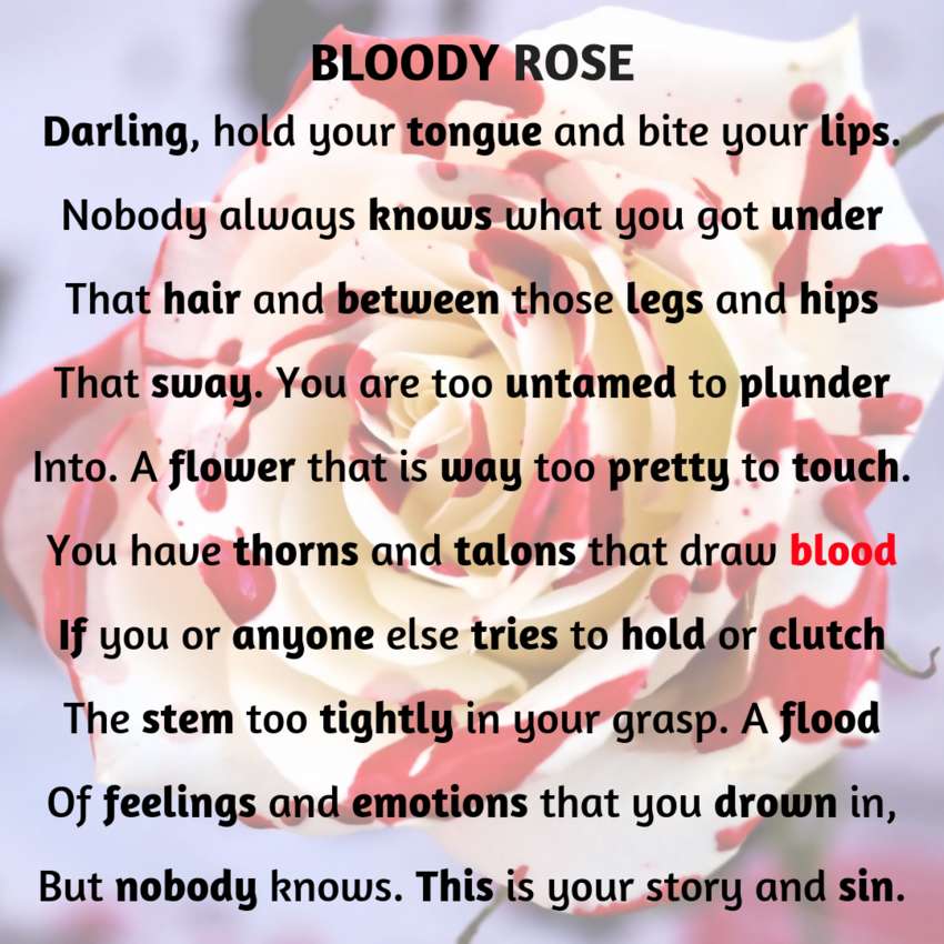 Visual Poem Bloody Rose - Visual Poem