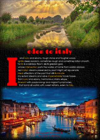 Image for the poem eden to italy