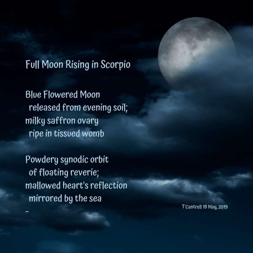 Visual Poem Full Moon in Scorpio 