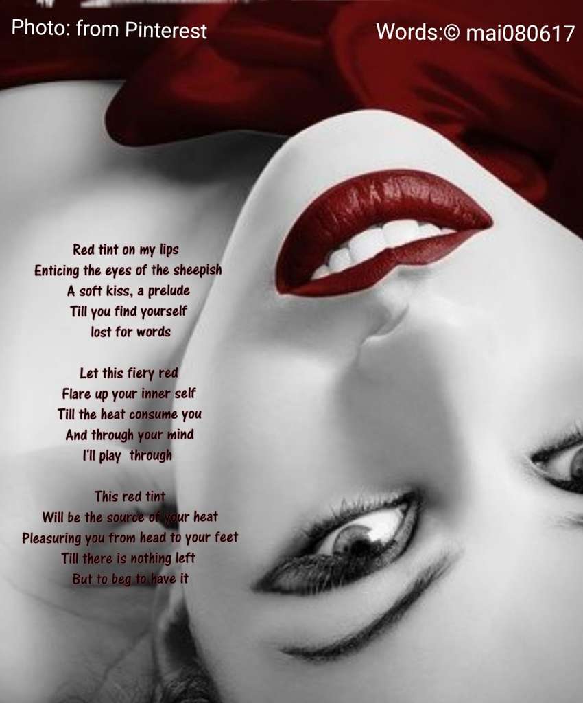 Visual Poem Red Lips