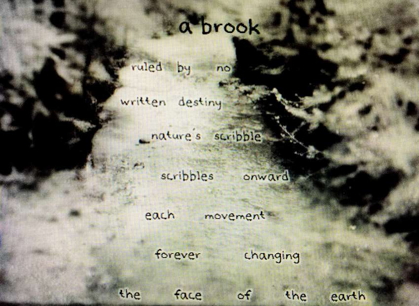 Visual Poem a brook