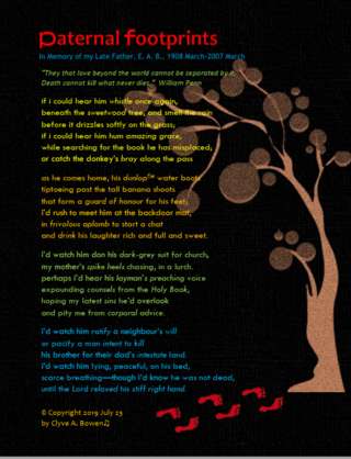 Image for the poem paternal footprints