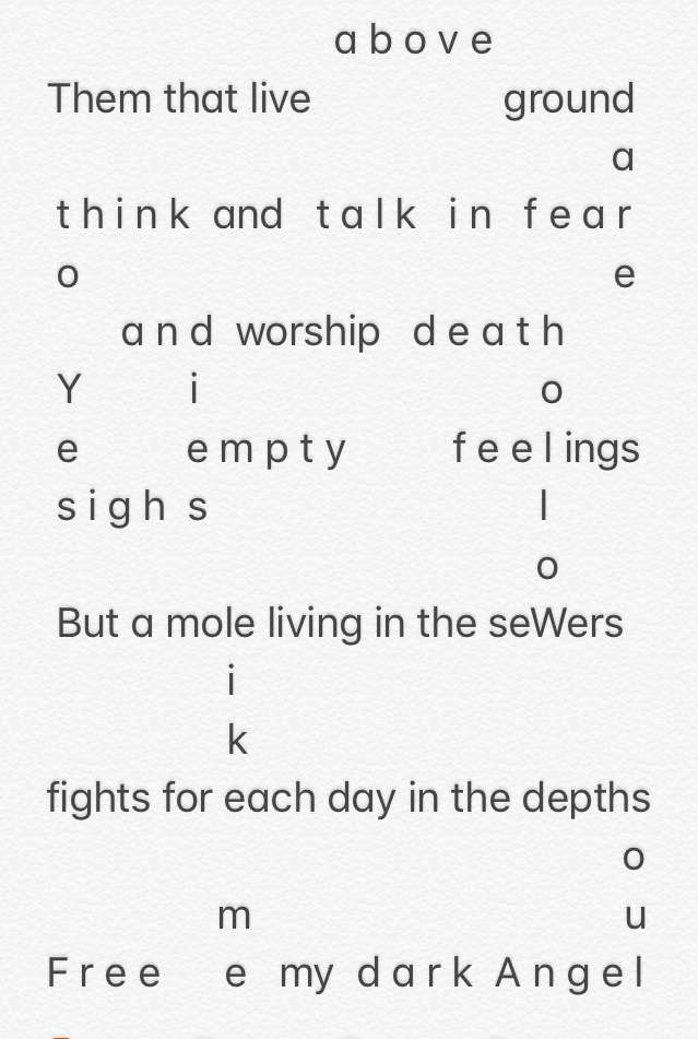Visual Poem Mole 4.