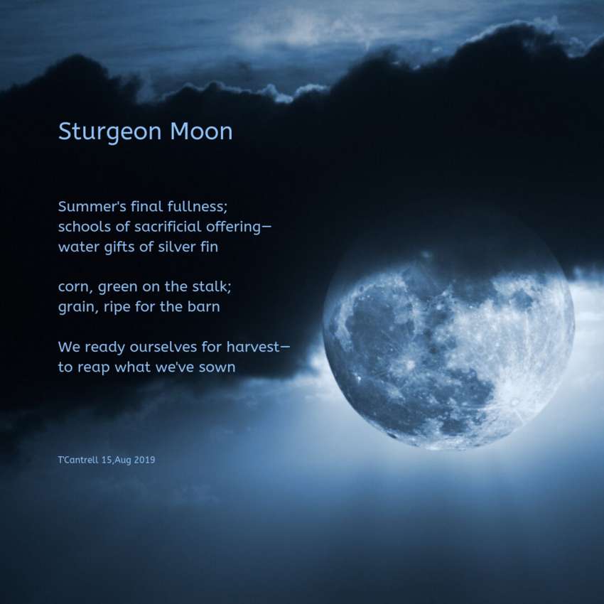 Visual Poem Sturgeon Moon 