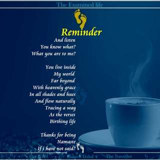 Image for the poem Reminder