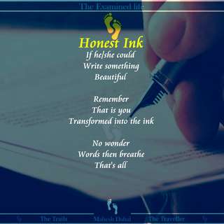 Image for the poem Honest Ink