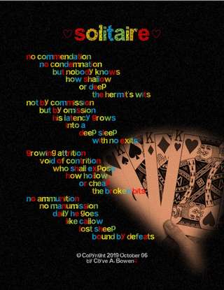 Image for the poem solitaire