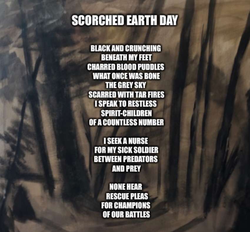 Visual Poem Scorched Earth Day