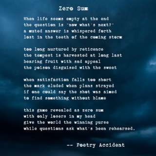 Image for the poem Zero Sum