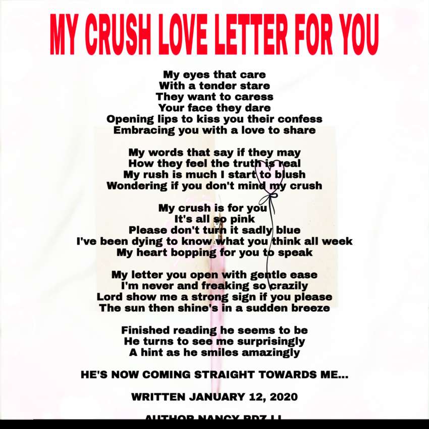 Love Poems : MY CRUSH LOVE LETTER FOR YOU : DU Poetry