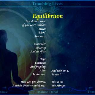 Image for the poem EQUILIBRIUM