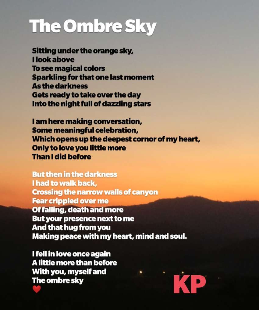 Visual Poem The Ombre Sky