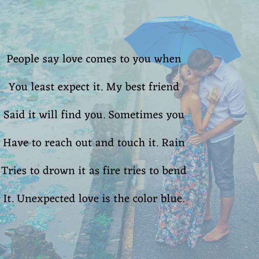 Love Poems : Unexpected Love : DU Poetry