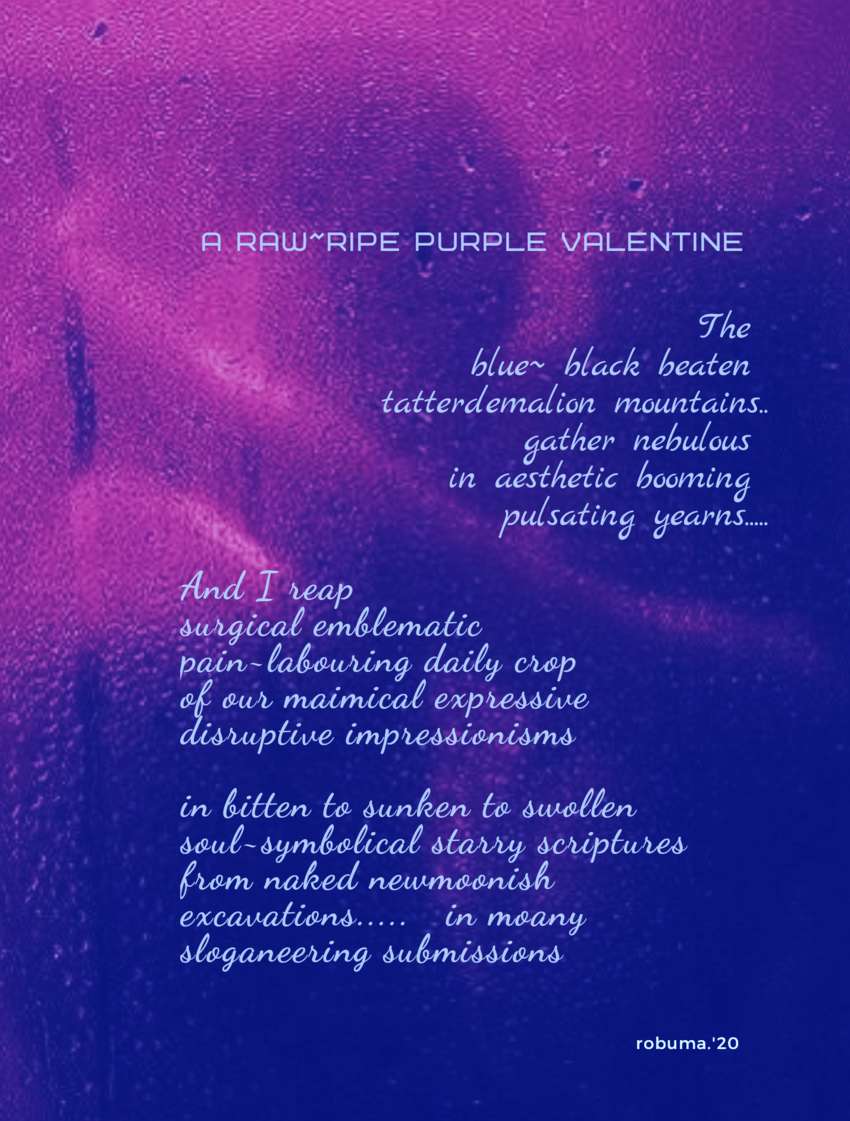 Visual Poem a raw~ripe purple valentine💜