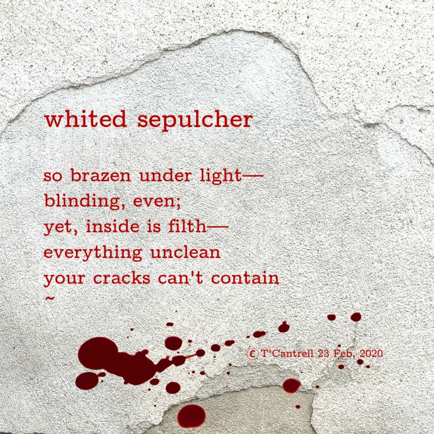 Visual Poem whited sepulcher 