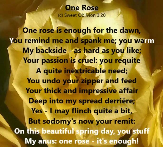 Visual Poem One Rose
