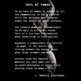 Image for the poem Born of Woman