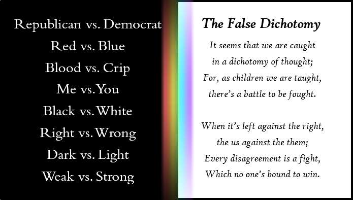 Visual Poem The False Dichotomy