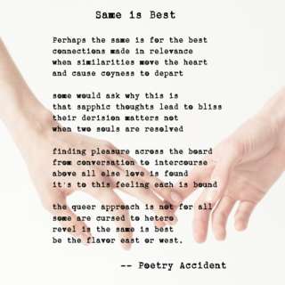 Image for the poem Same is Best