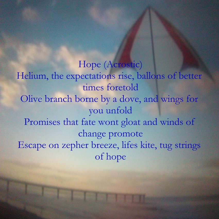 Visual Poem Hope (acrostic)