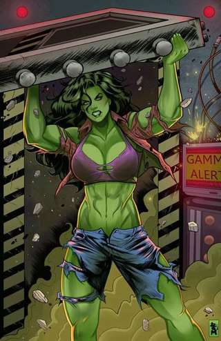 Image for the poem A Day in the Life of the Incredible SHE-HULK! 