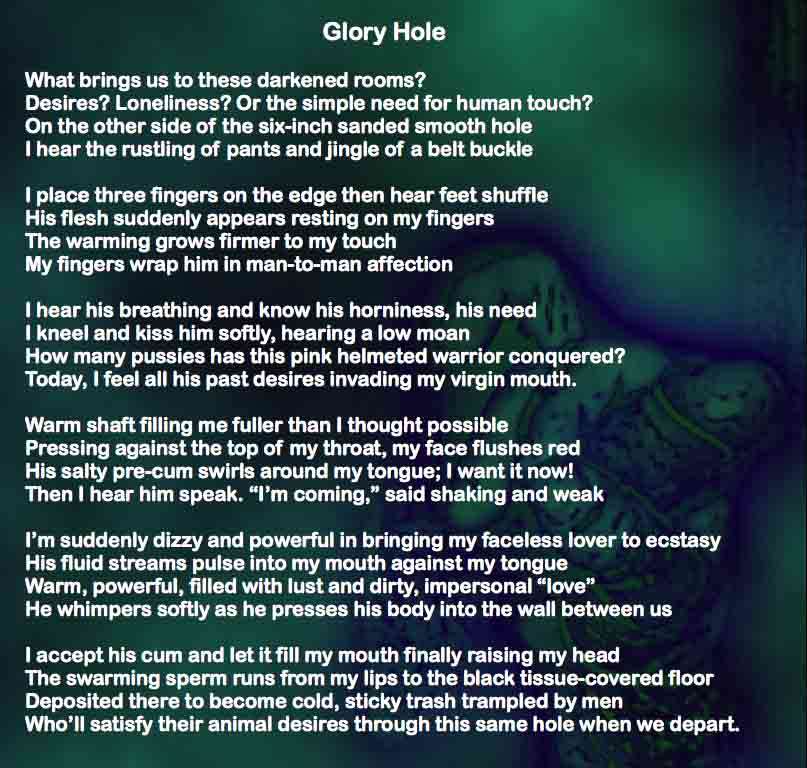 Visual Poem Glory Hole