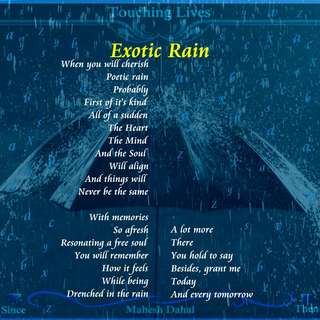 Image for the poem Exotic Rain