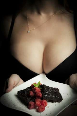 Image for the poem Chocolate-Raspberry Cake with extra CLEAVAGE 