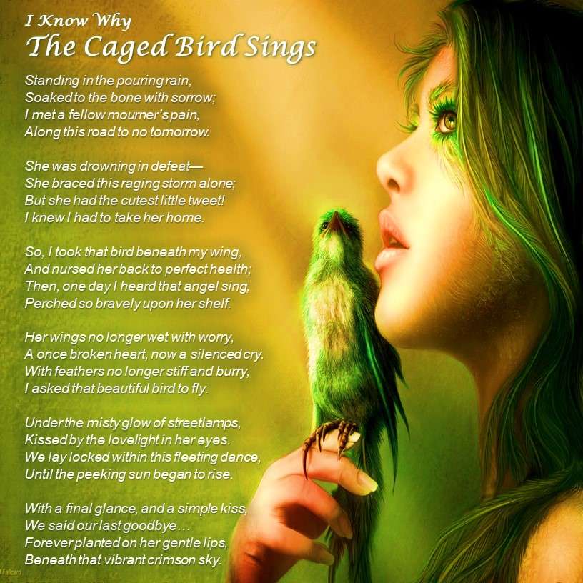 Visual Poem I Know Why the Caged Bird Sings 