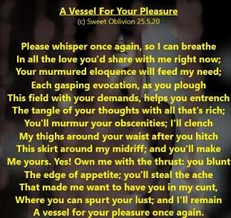 Visual Poem A Vessel For Your Pleasure
