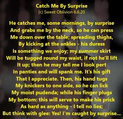 Visual Poem Catch Me By Surprise