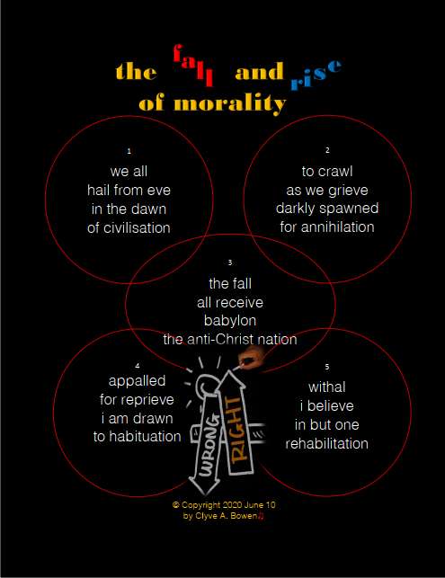 Visual Poem the fall and rise of morality