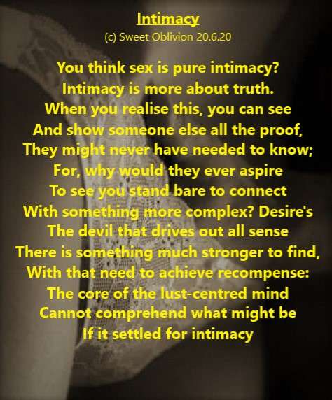 Visual Poem Intimacy Revisited