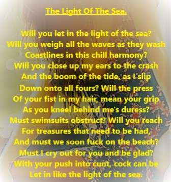 Visual Poem The Light Of The Sea.