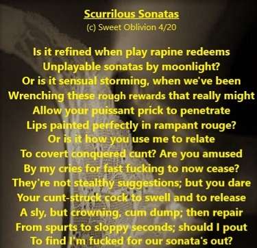 Visual Poem Scurrilous Sonatas